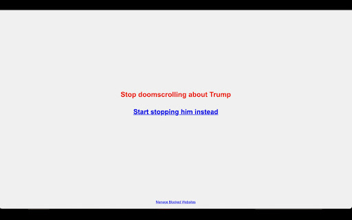 Stop Trumpscrolling  from Chrome web store to be run with OffiDocs Chromium online