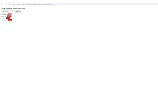 Stop Wasting Time  from Chrome web store to be run with OffiDocs Chromium online