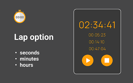 Stopwatch app  from Chrome web store to be run with OffiDocs Chromium online