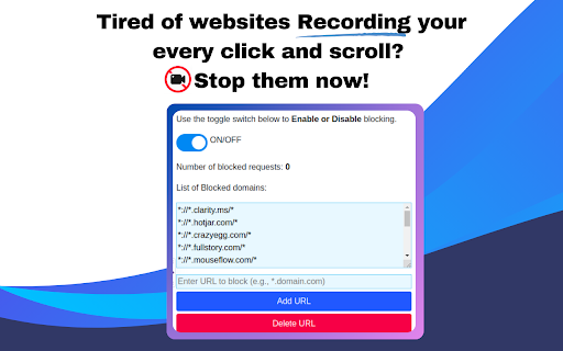 Stop Watching Me !  from Chrome web store to be run with OffiDocs Chromium online