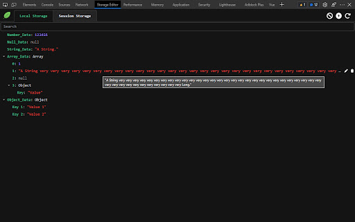 Storage Editor  from Chrome web store to be run with OffiDocs Chromium online