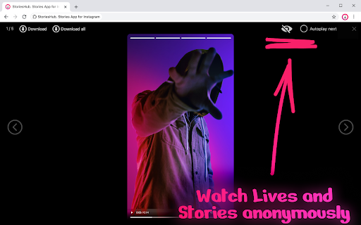 StoriesHub  from Chrome web store to be run with OffiDocs Chromium online