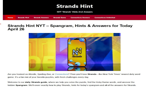 Strands Hint  from Chrome web store to be run with OffiDocs Chromium online