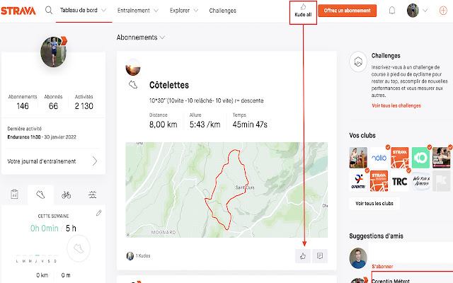 Strava Kudo All  from Chrome web store to be run with OffiDocs Chromium online