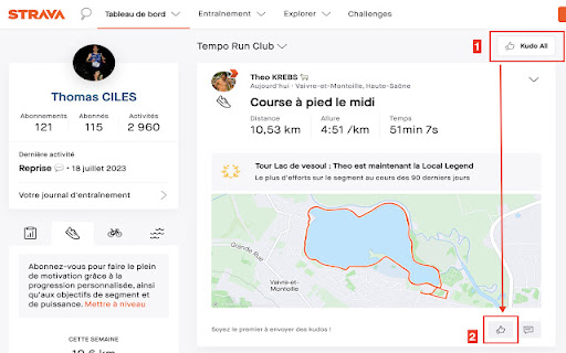 Strava Kudo All  from Chrome web store to be run with OffiDocs Chromium online