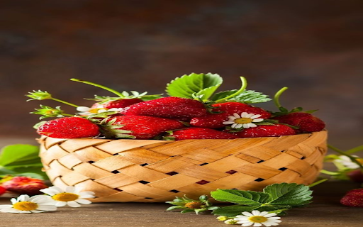 Strawberry basket wallpaper  from Chrome web store to be run with OffiDocs Chromium online