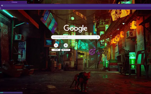 stray theme  from Chrome web store to be run with OffiDocs Chromium online