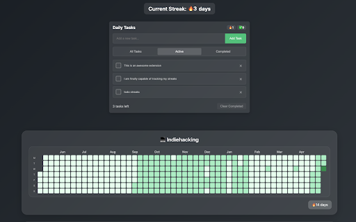Streak Monitor  from Chrome web store to be run with OffiDocs Chromium online