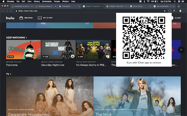 Streaming Remote  from Chrome web store to be run with OffiDocs Chromium online