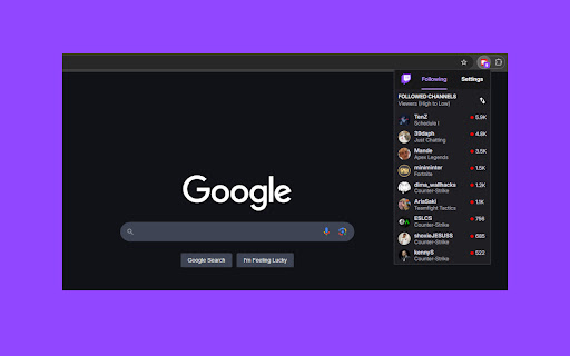 Stream Track Track your favourite Twitch streamers  from Chrome web store to be run with OffiDocs Chromium online