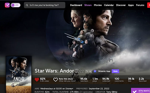 Stremio Web Button for Trakt  from Chrome web store to be run with OffiDocs Chromium online