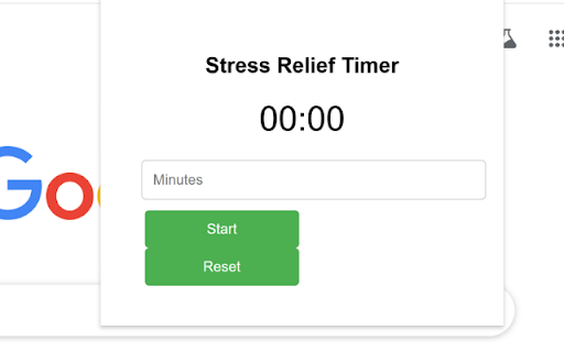 Stress Relief Timer  from Chrome web store to be run with OffiDocs Chromium online