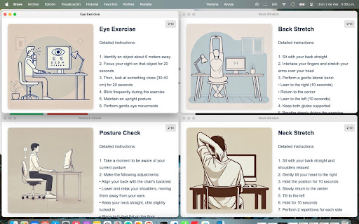 Stretch Reminder (Pausas Activas)  from Chrome web store to be run with OffiDocs Chromium online