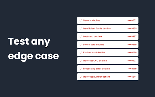 Stripe Buddy: one click test cards  from Chrome web store to be run with OffiDocs Chromium online