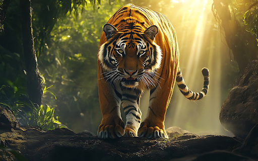 Striped tiger and light  from Chrome web store to be run with OffiDocs Chromium online