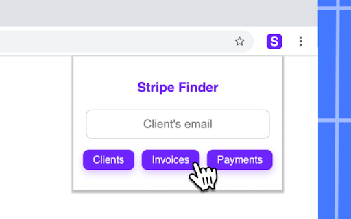 Stripe Finder  from Chrome web store to be run with OffiDocs Chromium online