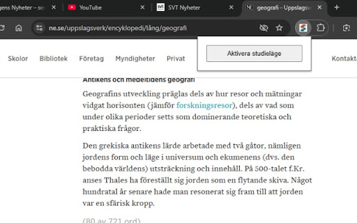 Studieläge  from Chrome web store to be run with OffiDocs Chromium online