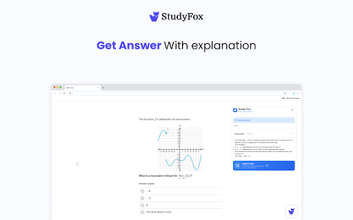 StudyFox AI Smart Quiz Assistant  from Chrome web store to be run with OffiDocs Chromium online