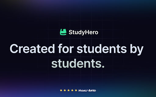 StudyHero  from Chrome web store to be run with OffiDocs Chromium online