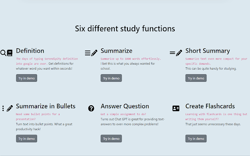 StudyMateAI  from Chrome web store to be run with OffiDocs Chromium online