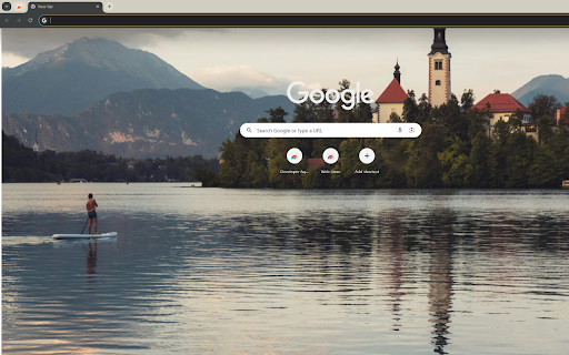 stunning castle perched on an island in Lake Mastre  from Chrome web store to be run with OffiDocs Chromium online