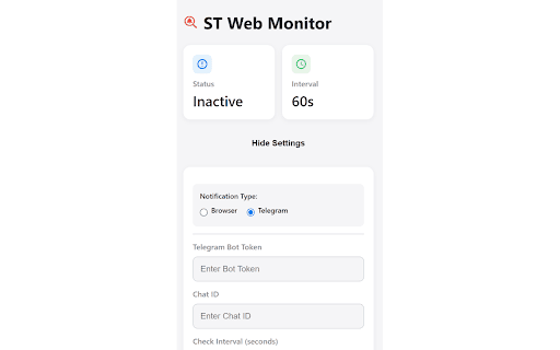 ST Web Monitor  from Chrome web store to be run with OffiDocs Chromium online
