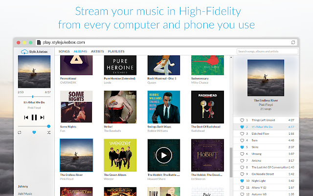 Style Jukebox Hi Res Cloud Music Player  from Chrome web store to be run with OffiDocs Chromium online