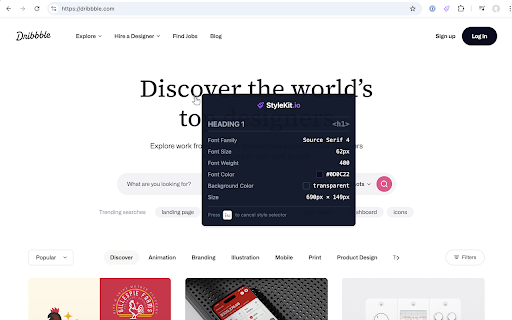 StyleKit.io  from Chrome web store to be run with OffiDocs Chromium online