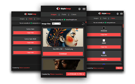 StyleSnap  from Chrome web store to be run with OffiDocs Chromium online