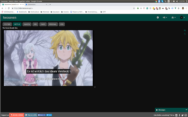 Subadub for twoseven.xyz  from Chrome web store to be run with OffiDocs Chromium online