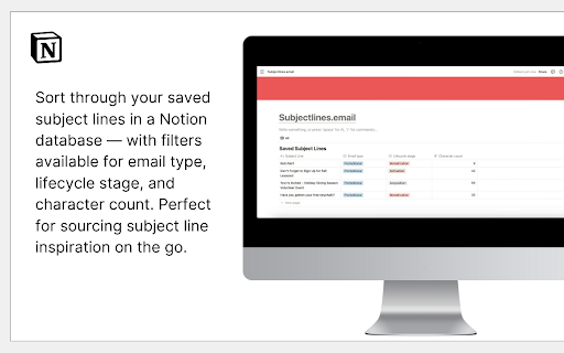 Subjectlines.email  from Chrome web store to be run with OffiDocs Chromium online
