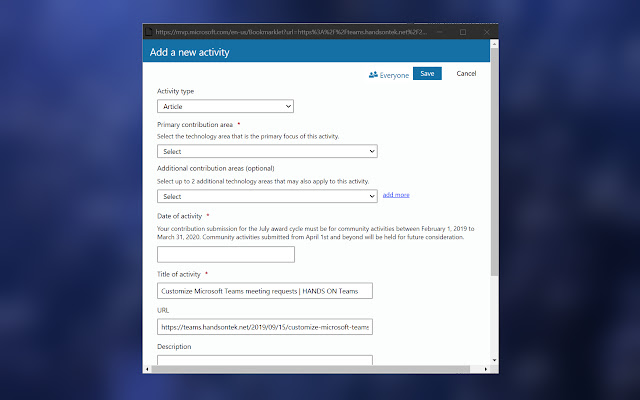 Submit MVP Activity  from Chrome web store to be run with OffiDocs Chromium online
