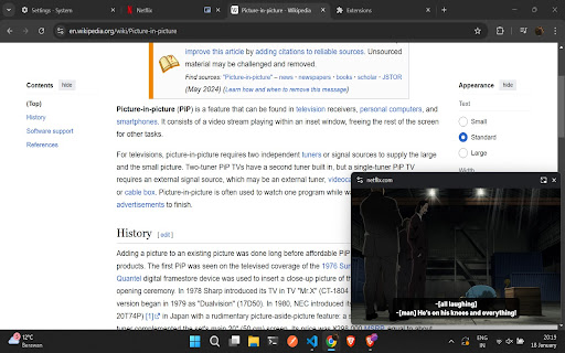SubPIP (Picture in Picture)  from Chrome web store to be run with OffiDocs Chromium online