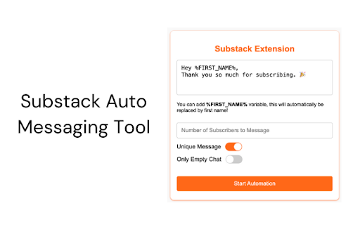 Substack Messaging Extension  from Chrome web store to be run with OffiDocs Chromium online