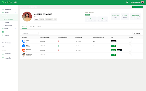 Substly Extension  from Chrome web store to be run with OffiDocs Chromium online