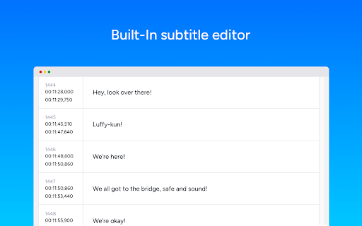 Subtitle Extractor  from Chrome web store to be run with OffiDocs Chromium online