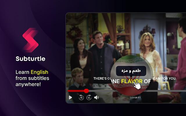 Subturtle  from Chrome web store to be run with OffiDocs Chromium online