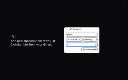 subwatch  from Chrome web store to be run with OffiDocs Chromium online