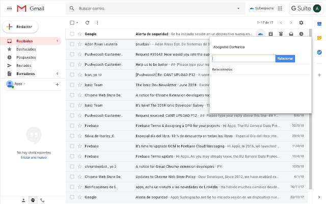 Sudespacho Gmail  from Chrome web store to be run with OffiDocs Chromium online