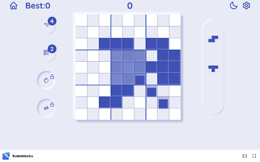 Sudoblocks Fill 3x3 squares or lines to clear the board!  from Chrome web store to be run with OffiDocs Chromium online