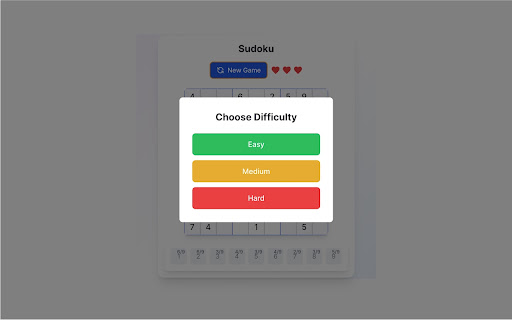 Sudoku Chrome Extension  from Chrome web store to be run with OffiDocs Chromium online