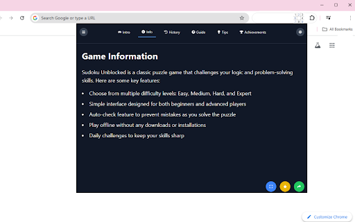 Sudoku Unblocked Game  from Chrome web store to be run with OffiDocs Chromium online