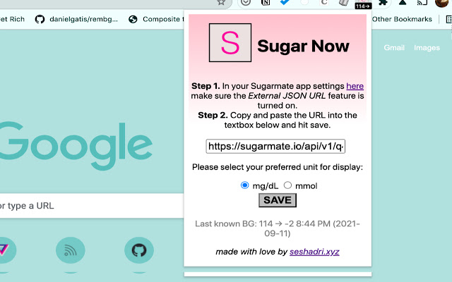 Sugar Now  from Chrome web store to be run with OffiDocs Chromium online