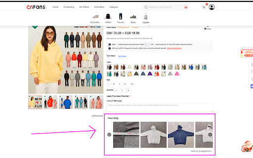 SugarQC | Search QC Photos on CNFans  from Chrome web store to be run with OffiDocs Chromium online