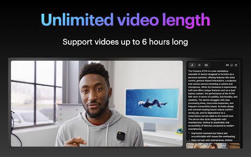 Suinfy: AI Youtube Summarizer  from Chrome web store to be run with OffiDocs Chromium online