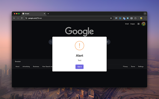 SuiteAlerts  from Chrome web store to be run with OffiDocs Chromium online