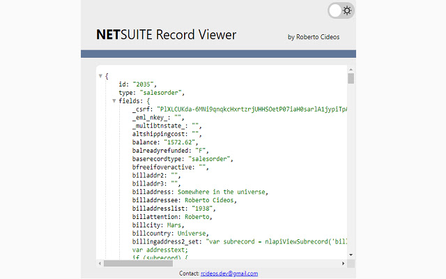 Suitelook: NetSuite Record Viewer  from Chrome web store to be run with OffiDocs Chromium online