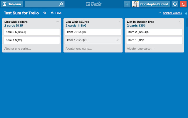 Sum for Trello  from Chrome web store to be run with OffiDocs Chromium online