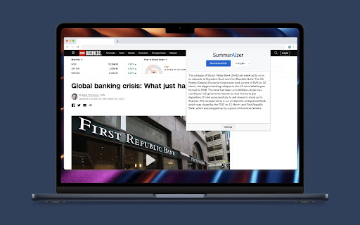 SummarAIzer  from Chrome web store to be run with OffiDocs Chromium online
