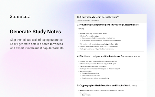 Summara YouTube AI Summary  Transcript  from Chrome web store to be run with OffiDocs Chromium online